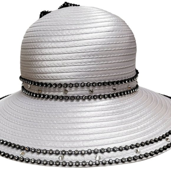 Women\'s designer couture satin ribbon hat church Kentucky derby tea party main image 5